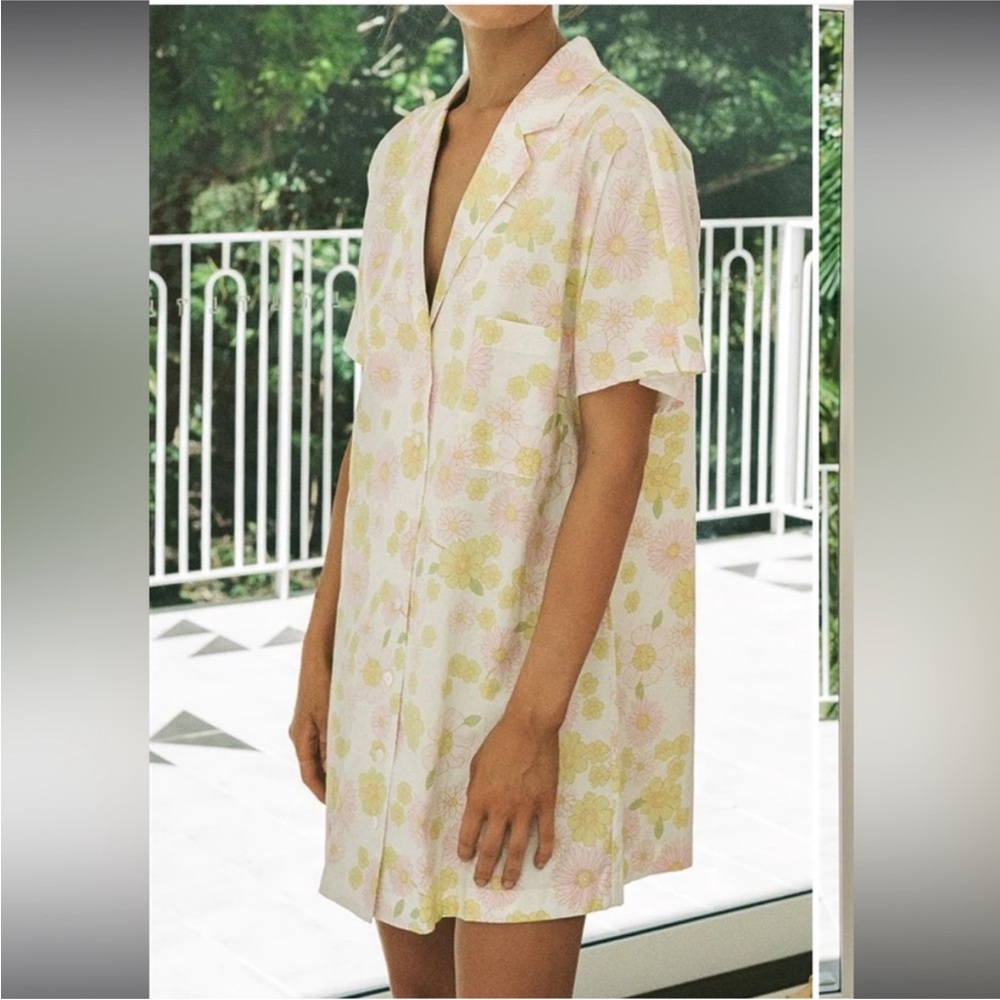 NWT Sabo Skirt Cosy Shirt Dress in Floral XS